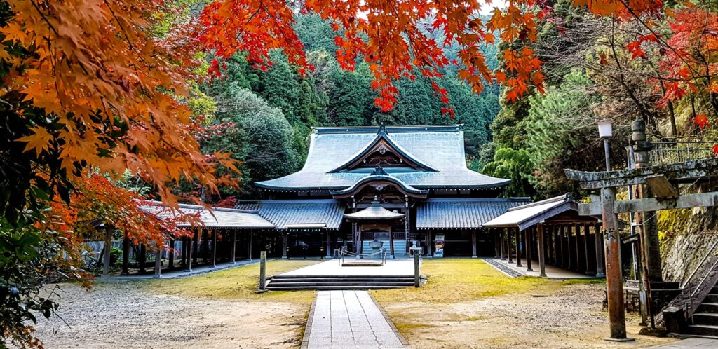 Temple in autumn